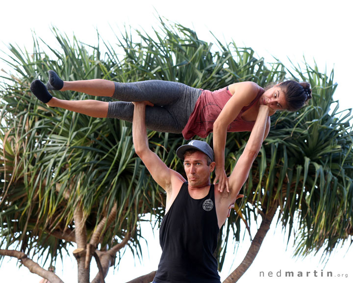 Chase & Daniela making it look easy — with Chase Erbacher & Daniela Monteiro at Justins Park, Burleigh Heads