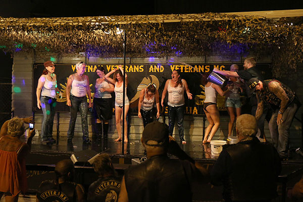 The wet t-shirt competition gets underway