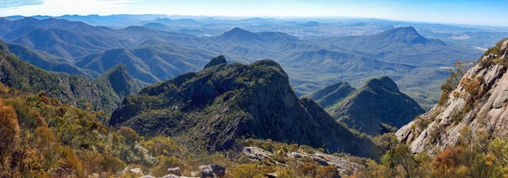 The view from Mt Barney