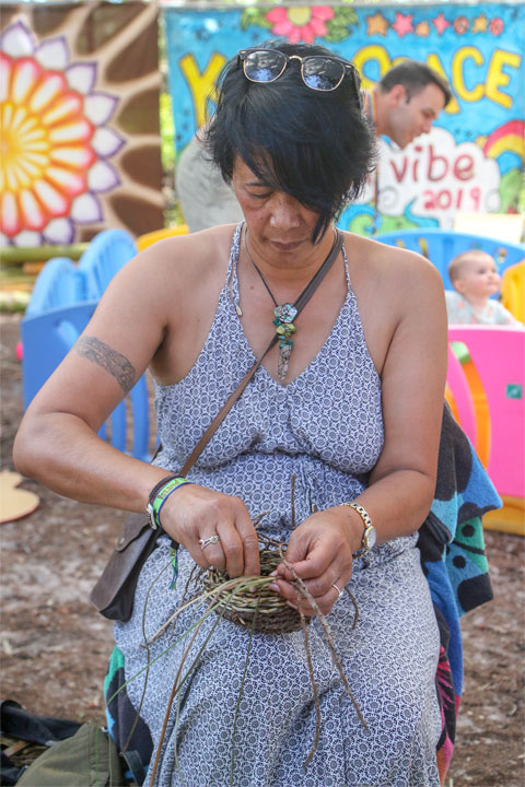 Weaving Connections with Kim Tait, Island Vibe Festival, Stradbroke Island
