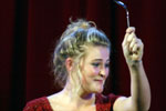 A “random member of the audience” and her freshly bent spoon