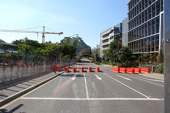 All roads leading into restricted areas were barricaded