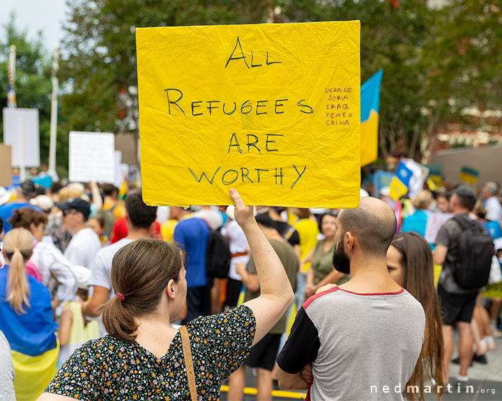 Stand With Ukraine Protest, King George Square, Brisbane