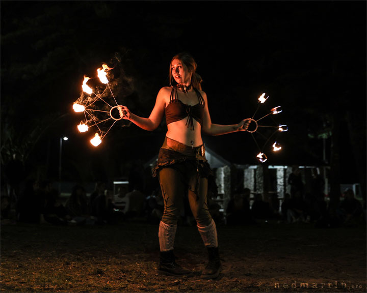 Burleigh Bongos and Fire-twirling