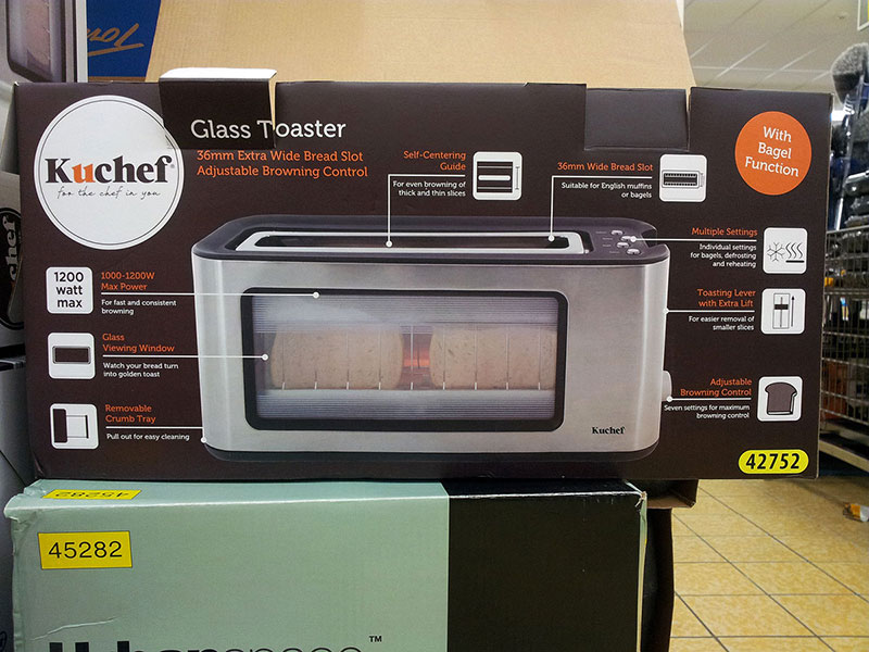 An ALDI glass toaster: what a great idea!