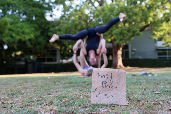 Bronwen & Katharina, Acro at Davies Park, West End