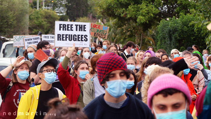 Free the Refugees Rally, Kangaroo Point, Brisbane