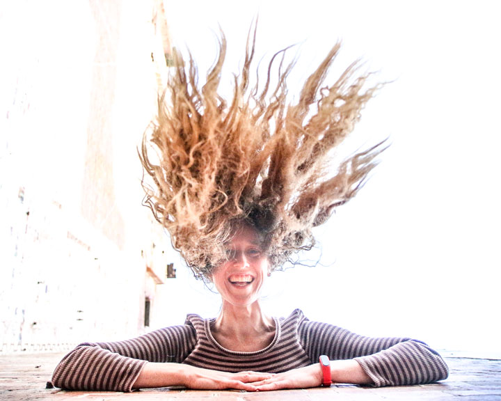 Bronwen & her very frizzy hair at Brisbane Powerhouse