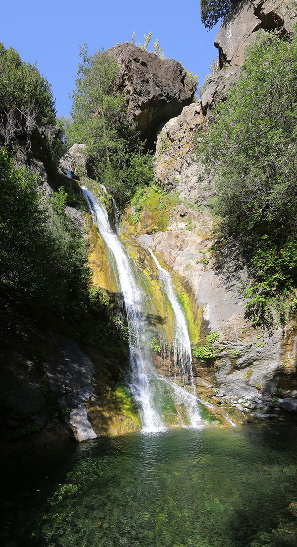 A pretty waterfall at Salmon Creek in Big Sur