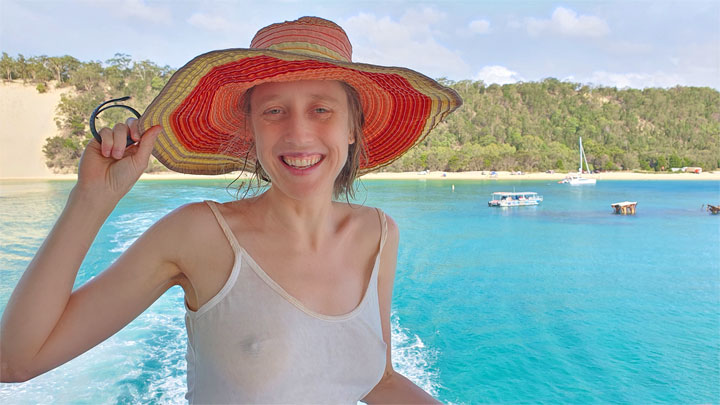 Bronwen, On the way home from Moreton Island