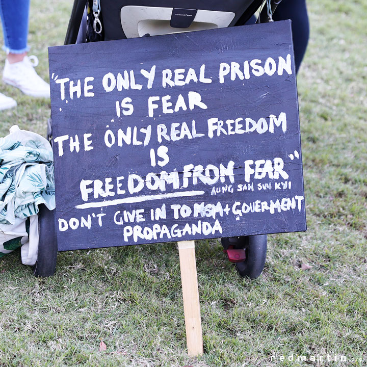 Freedom Rally, Brisbane Botanic Gardens