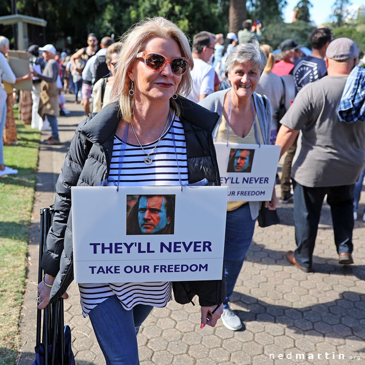 Freedom Rally, Brisbane Botanic Gardens