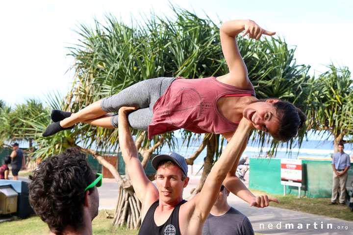 Daniela just hanging around — with Chase Erbacher & Daniela Monteiro at Justins Park, Burleigh Heads