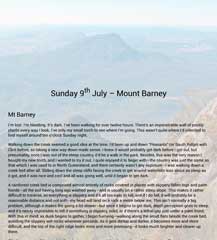 Bronwen, Clint & I climb Mt Barney & have a terrible time getting back down.