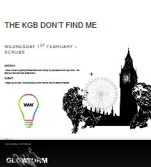 The KGB don’t find me, I fix my car’s central locking, watch “Chronicle” with Clint & “Tinker, Tailor, Soldier, Spy” without him, the water fails, Flash crashes, I redesign my site, & Bronwen & I attend Cam & Christine’s party & a family dinner.