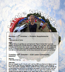 I go to the G20 Laws Community Session, learn how to make “little planets”, & Bronwen is sent a bomb.