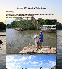 Bronwen & I go and watch “waterlining” at Kangaroo Point.