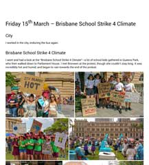 I go to the Brisbane School Strike 4 Climate.