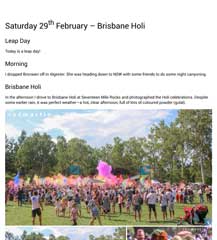 I go to Brisbane Holi & am covered in colour.