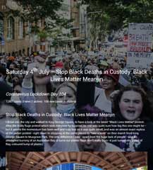 I drive to the city & photograph “Stop Black Deaths in Custody: Black Lives Matter Meanjin”.