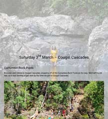 Bronwen & I drive to Currumbin & have a look at Cougal Cascades