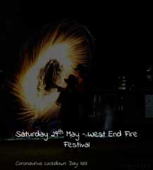 Bronwen & I go to West End Fire Festival & meet Carissa.