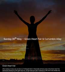 Bronwen & I go to “Green Heart Fair” where Bronwen makes a plant, then to Currumbin Alley to practice surfing.
