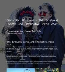 Bronwen & I go to the Brisbane Gothic & Alternative Picnic, & then The Queen’s Ball.