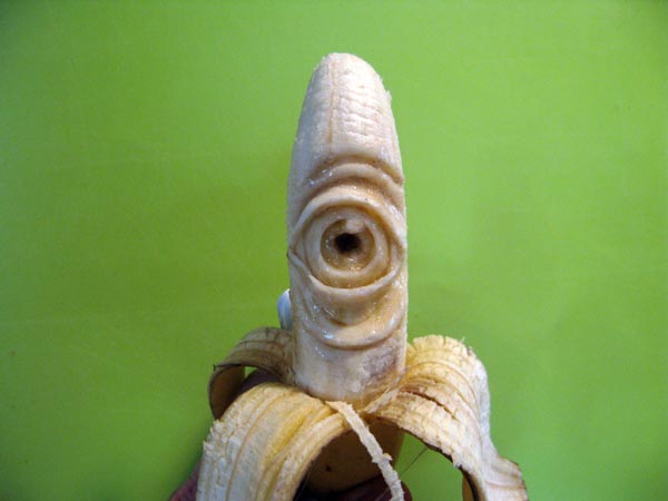 Banana carving eye