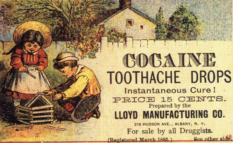 [Lloyd Manufacturing Co] Cocaine Toothache Drops: Instantaneous Cure! 15¢
