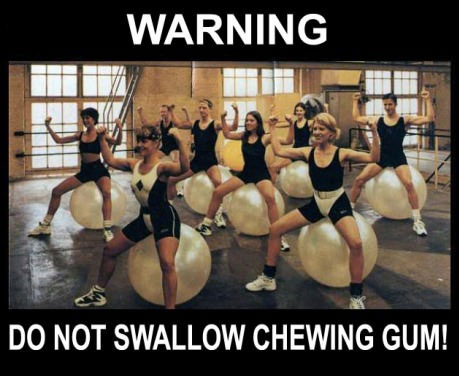 Warning: Do not swallow chewing gum!