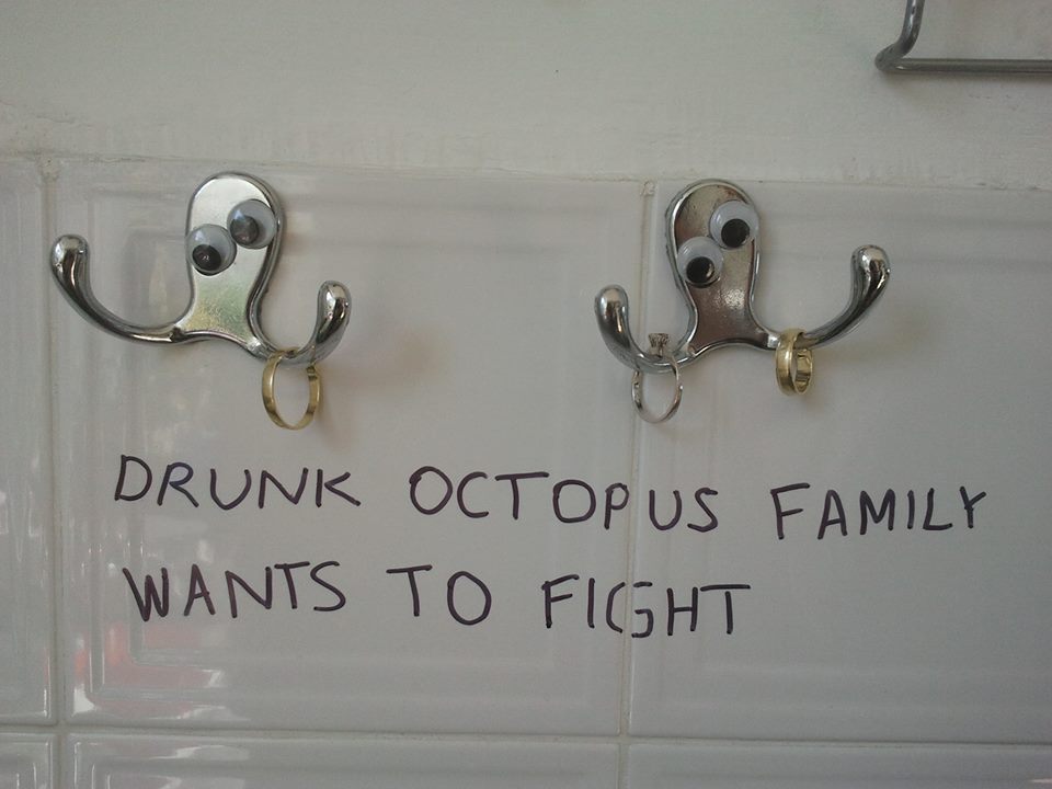 Drunk Octopus Family Wants to Fight