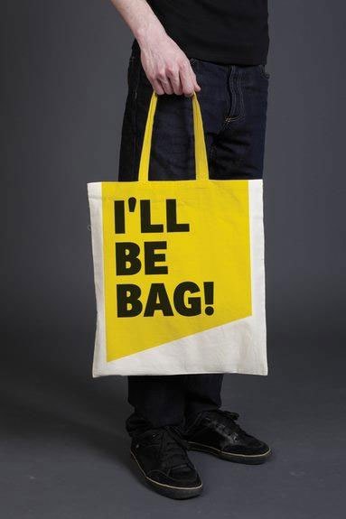 A bag titled “I’ll Be Bag”