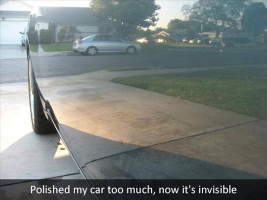 Polished my car too much, now it’s invisible