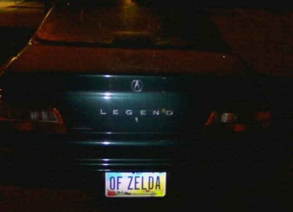 Legend car with plates “of Zelda”