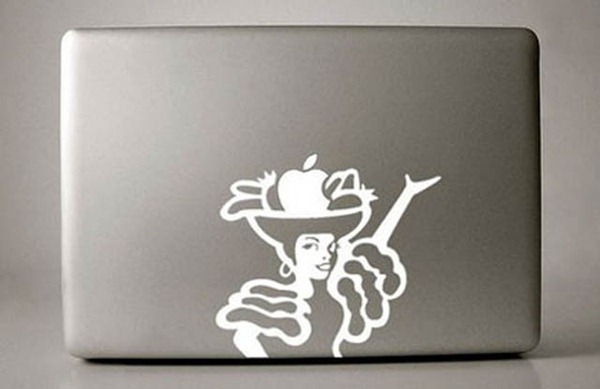 Basket of Fruit Hat MacBook Sticker