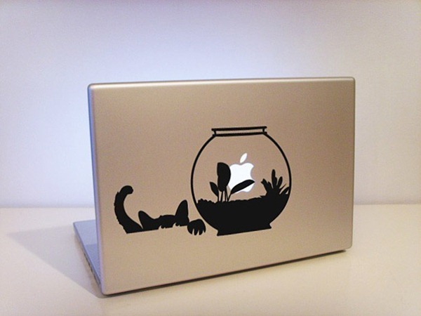 Cat & Aquarium MacBook Sticker