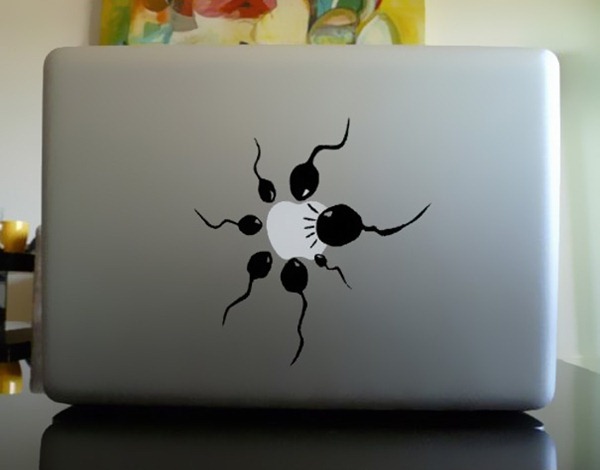 Sperm Race MacBook Sticker