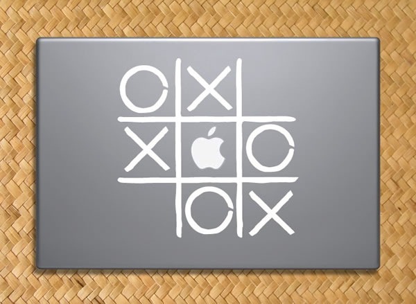 Tic-Tac-Toe MacBook Sticker