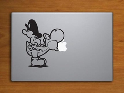 Mario/Yoshi MacBook Sticker