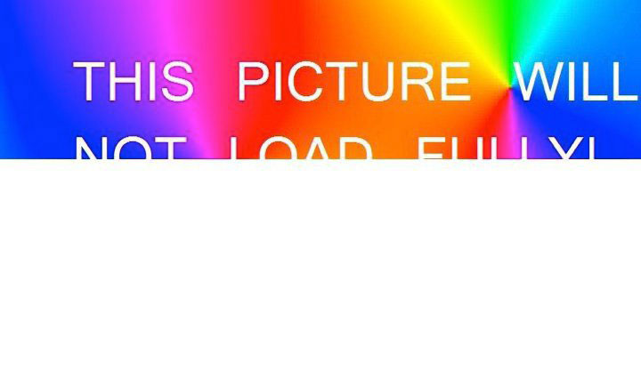 This picture will not load fully!