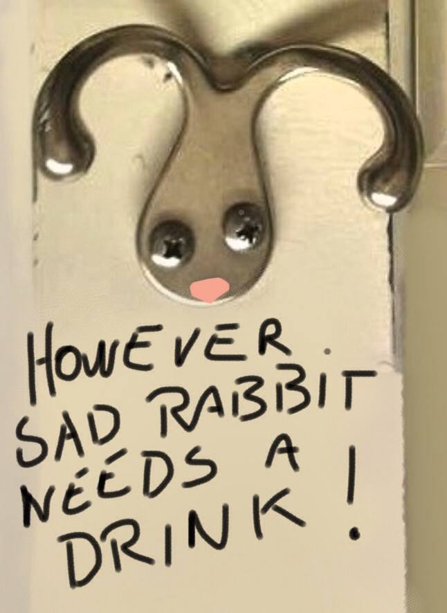 However Sad Rabbit Needs a Drink!