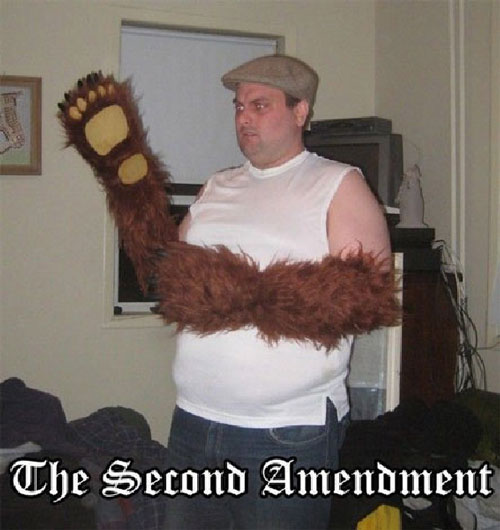 A man with bear arms.