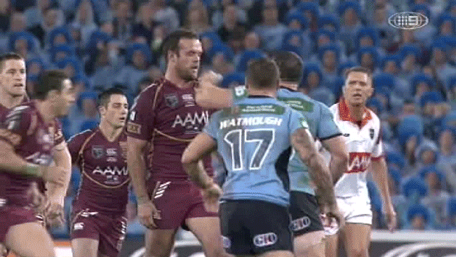 NSW playing economically. 2 punches per Gallen.