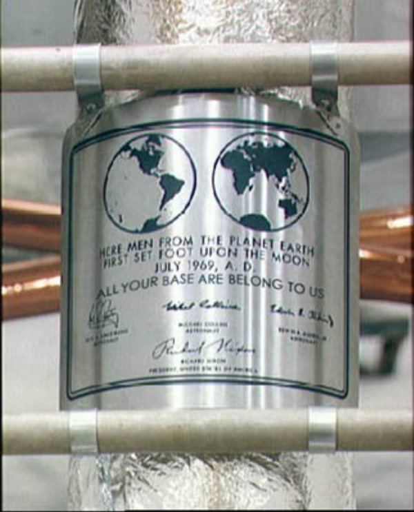 Plaque as attached to space probes