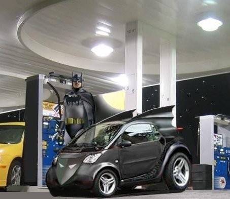 Batman with small car