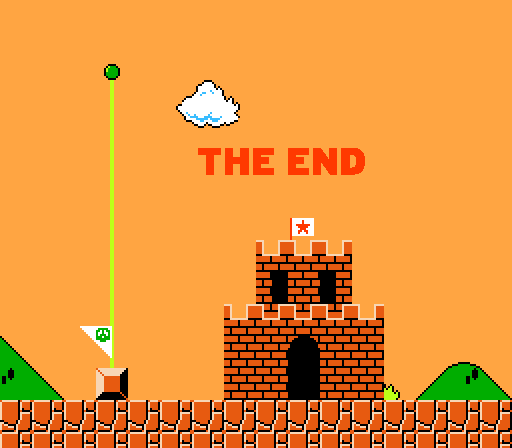 Mario end screen