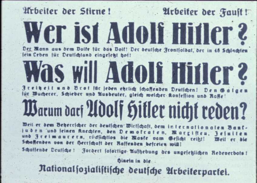 1927 Nazi Poster