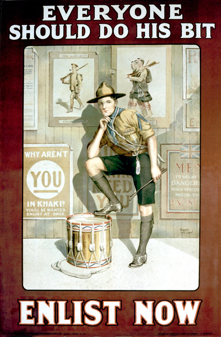 A boy stands in thought with one foot on a drum
