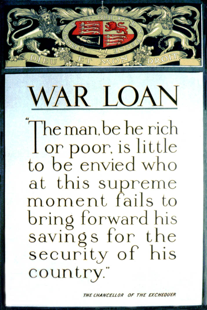 A coat of arms occupies the top of the poster with a quote printed below